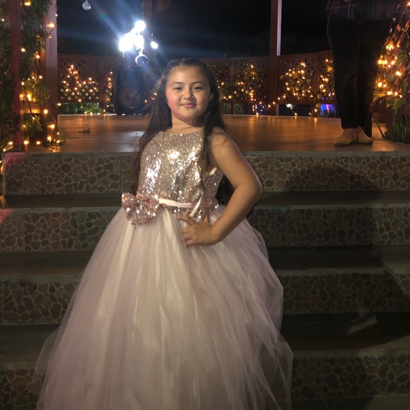 Other - Rose gold sleeveless tulle